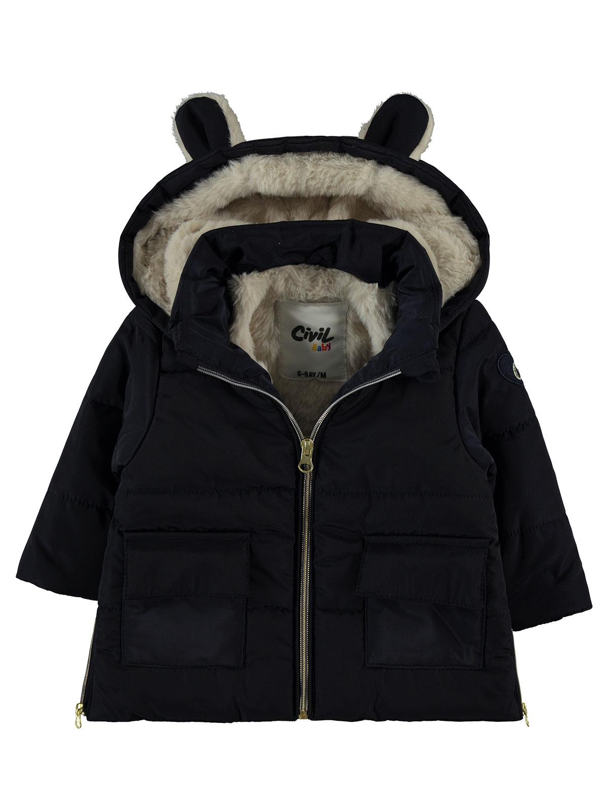 Civil Baby Pelüş Kulaklı 6-18 Ay Mont - Lacivert