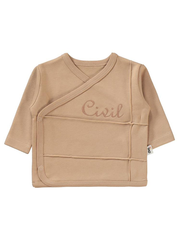 Civil Baby Civil Nakışlı Zıbın Takımları - Bej
