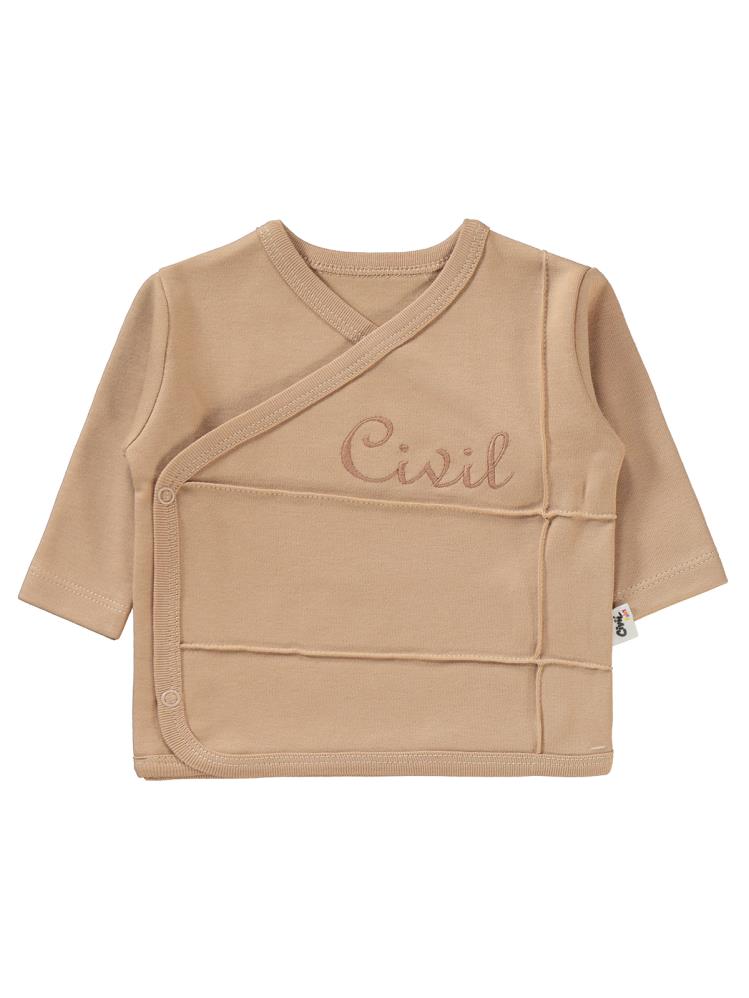 Civil Baby Civil Nakışlı Zıbın Takımları - Bej