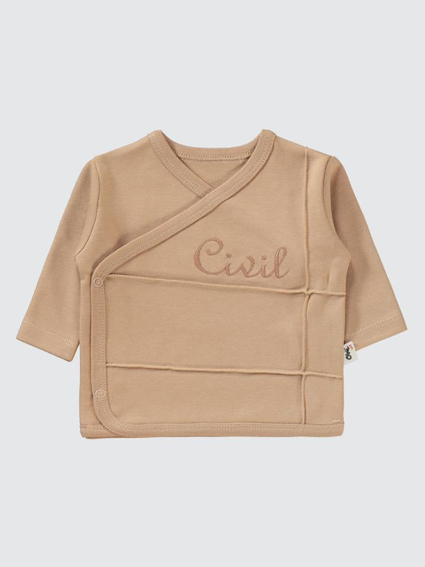 Civil Baby Civil Nakışlı Zıbın Takımları - Bej