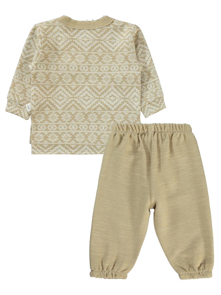 Civil Baby Yan Cepli 6-18 Ay Takım - Ekru
