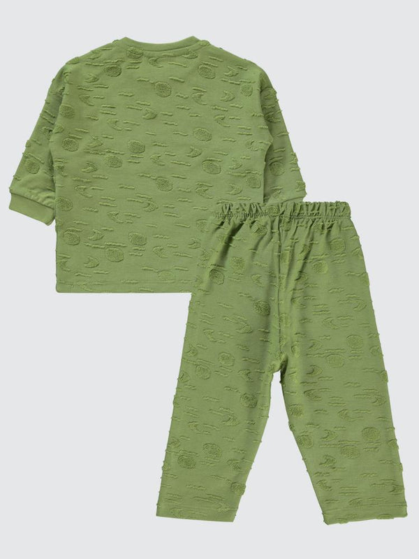 Civil Baby Kabartma Baskılı 6-18 Ay Takım - Yeşil