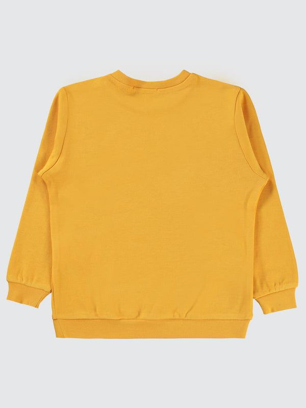 Civil Boys Taksi Baskılı 2-5 Yaş Sweatshirt - Hardal