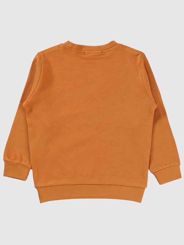 Civil Boys Kepçe Baskılı 2-5 Yaş Sweatshirt - Turuncu