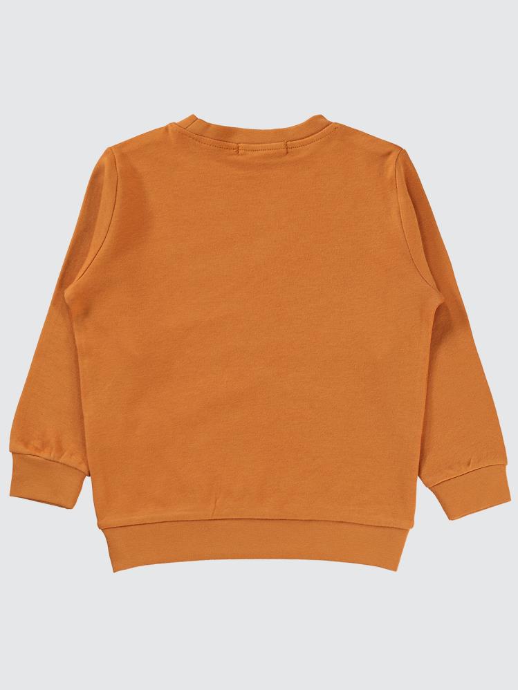 Civil Boys Kepçe Baskılı 2-5 Yaş Sweatshirt - Turuncu