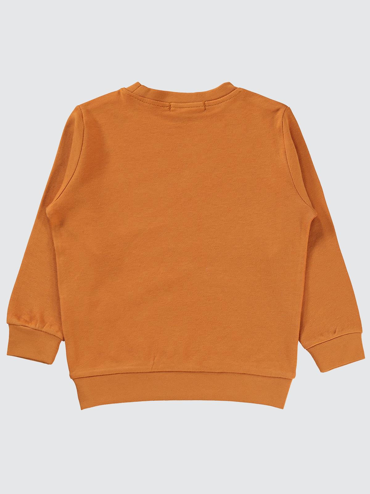 Civil Boys Kepçe Baskılı 2-5 Yaş Sweatshirt - Turuncu