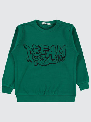 Civil Boys Dream Baskılı 2-5 Yaş Sweatshirt - Yeşil