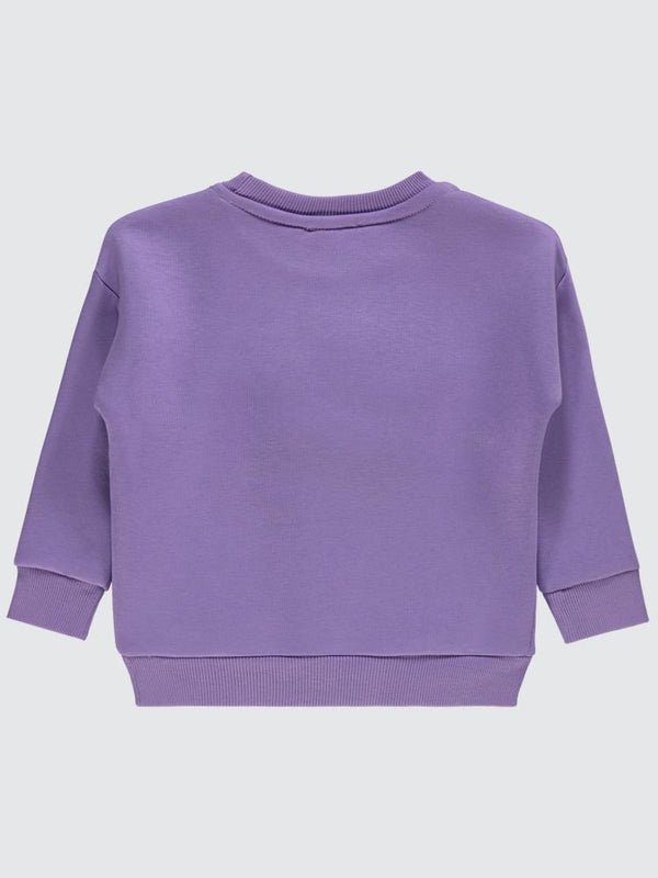 Civil Girls Mobil Papatya 2-5 Yaş Sweatshirt - Lila