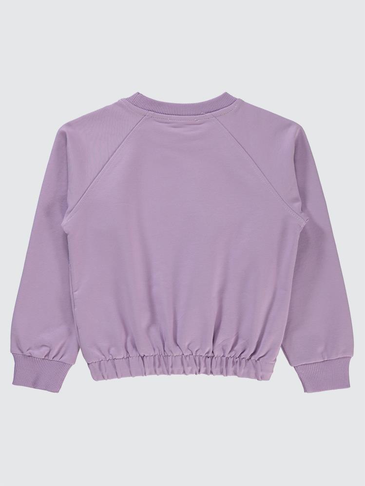 Civil Girls Good Baskılı 6-9 Yaş Sweatshirt - Lila