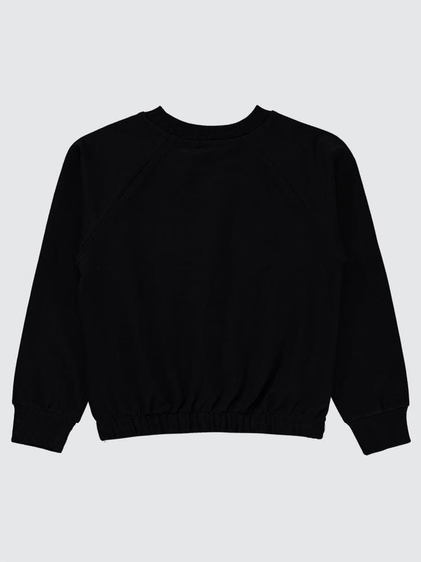 Civil Girls Good Baskılı 6-9 Yaş Sweatshirt - Siyah