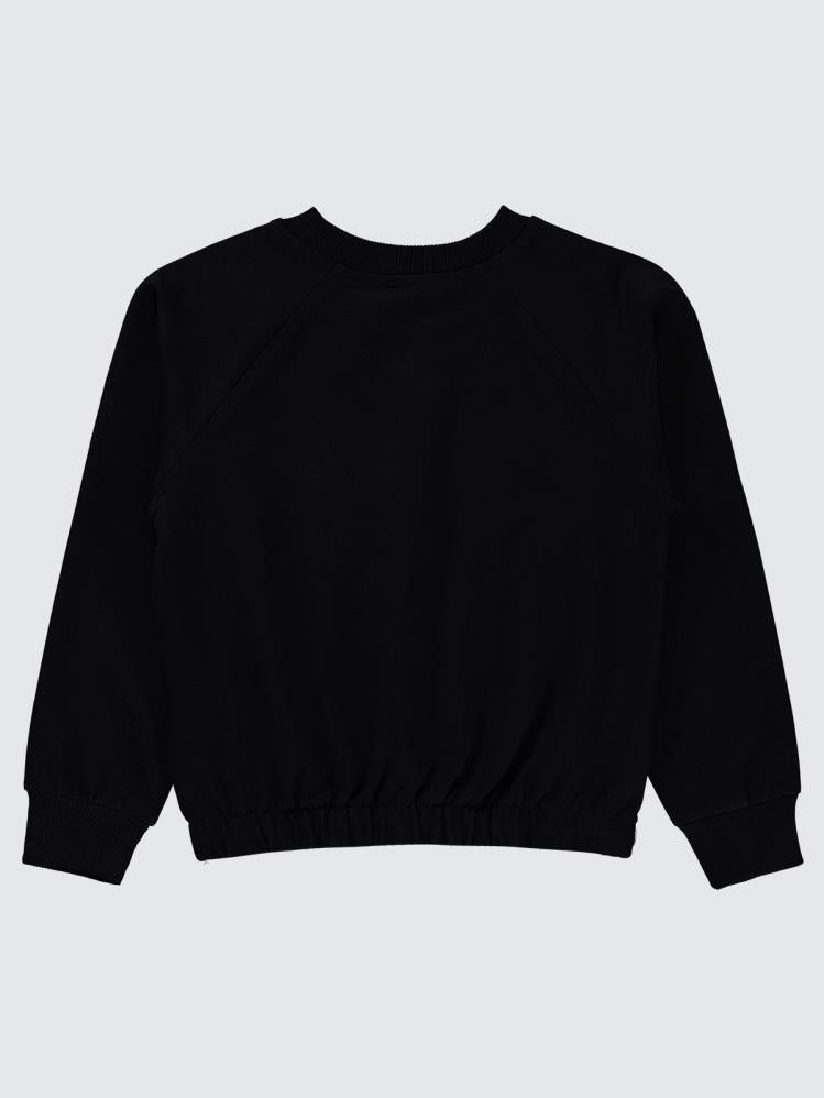 Civil Girls Good Baskılı 6-9 Yaş Sweatshirt - Siyah