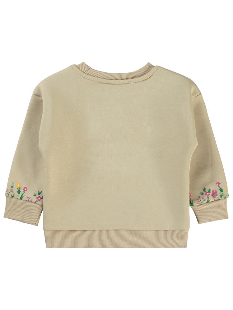 Civil Girls Geyik Baskılı 2-5 Yaş Sweatshirt - Bej