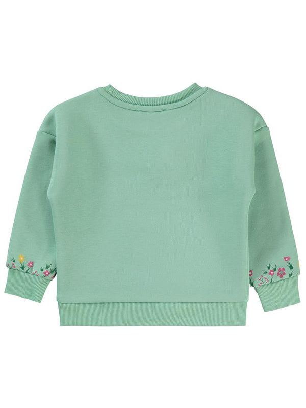 Civil Girls Geyik Baskılı 2-5 Yaş Sweatshirt - Yeşil