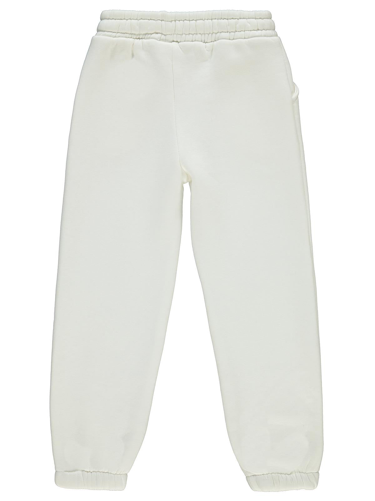 Civil Girls Önü Çımalı 6-9 Yaş Eşofman Altı - Ekru