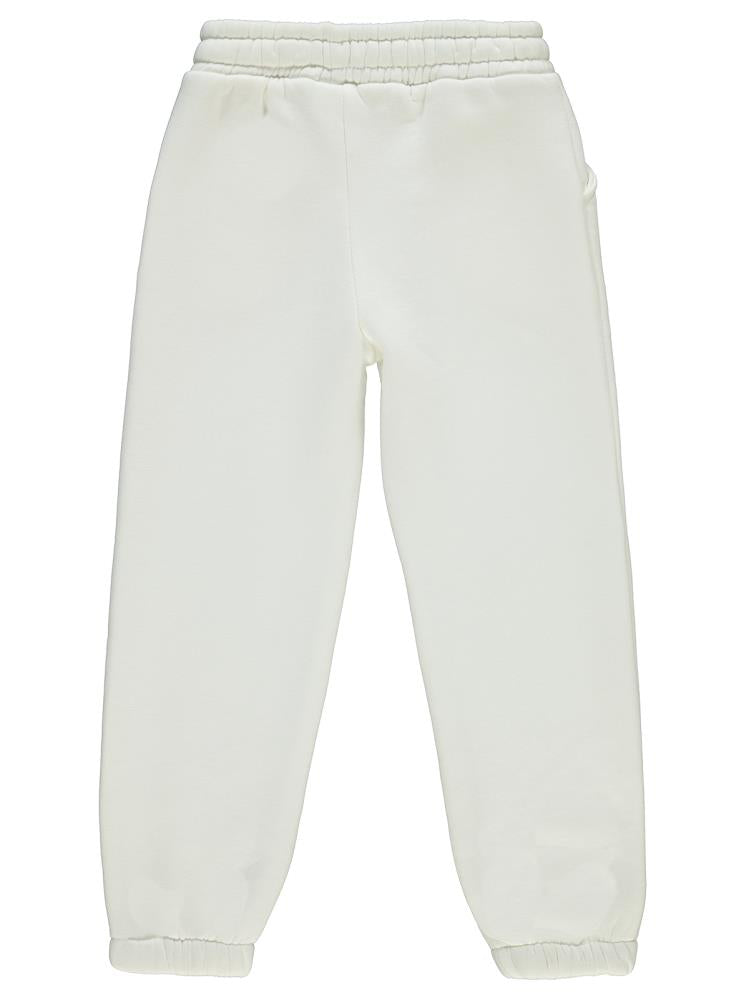 Civil Girls Önü Çımalı 6-9 Yaş Eşofman Altı - Ekru