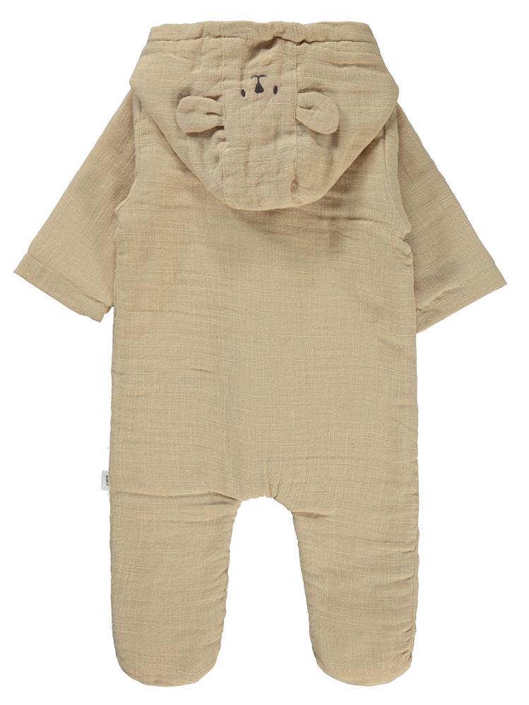 Civil Baby Kapüşon ve Ponponlu 3-12 Ay Tulum - Hardal