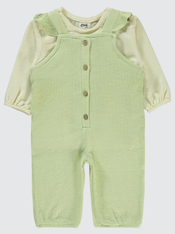 Civil Baby Omuz Fırfırlı 6-18 Ay Slopet - Yeşil