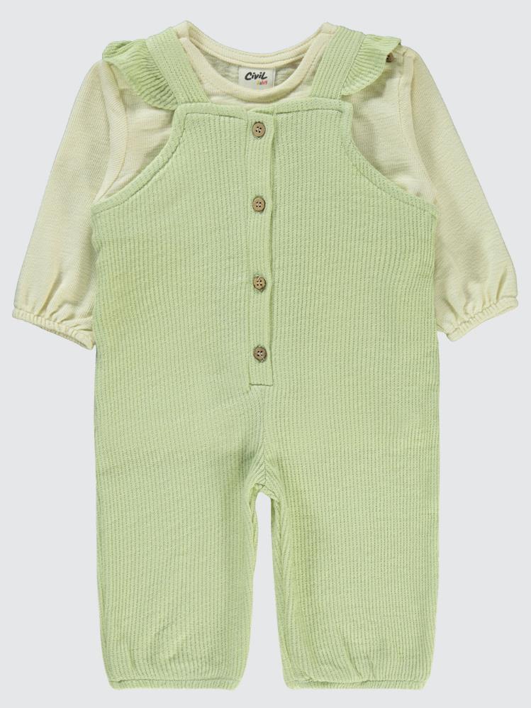 Civil Baby Omuz Fırfırlı 6-18 Ay Slopet - Yeşil