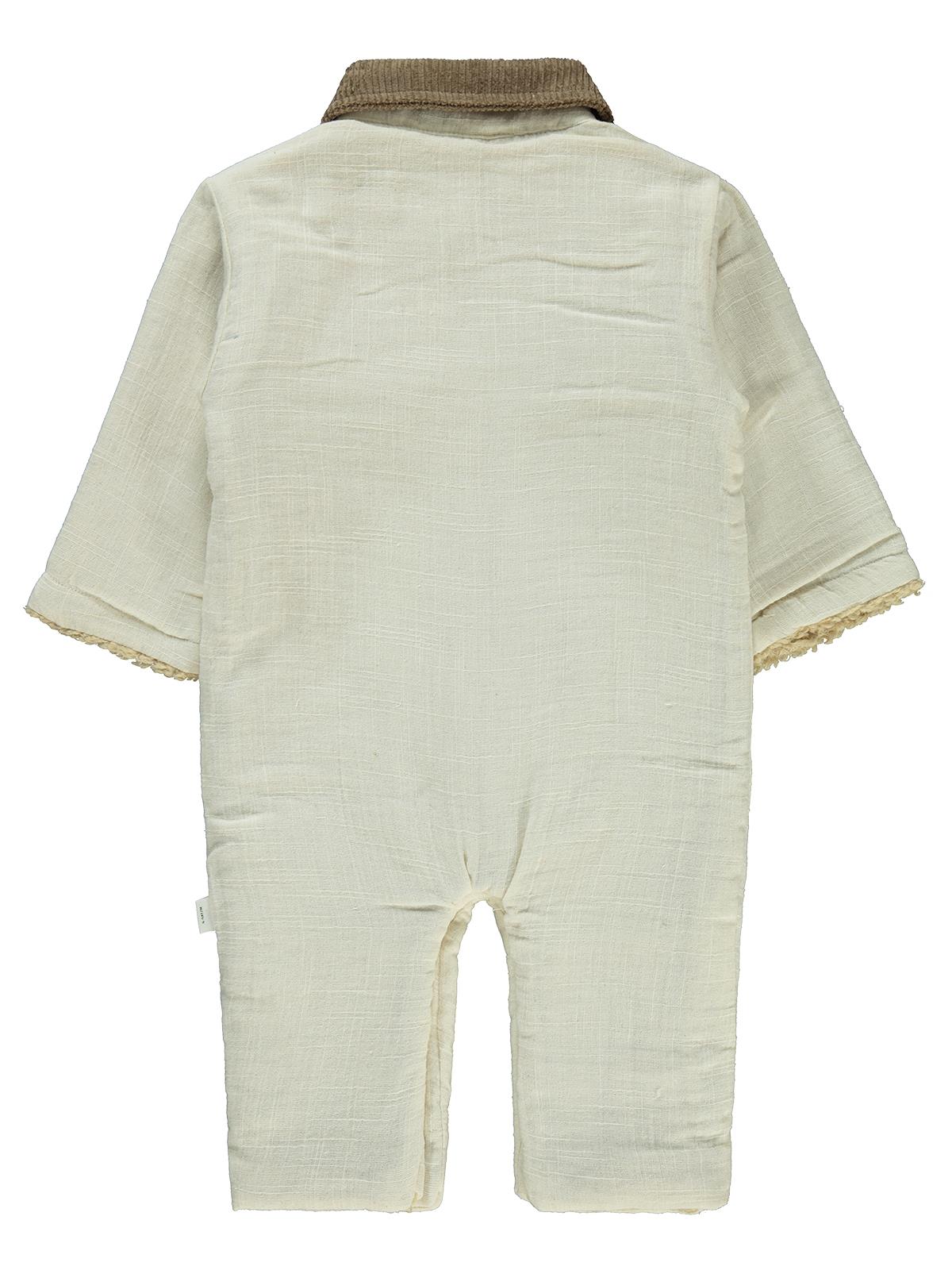 Civil Baby Cep ve Yaka Detaylı 6-18 Ay Astronot - Ekru