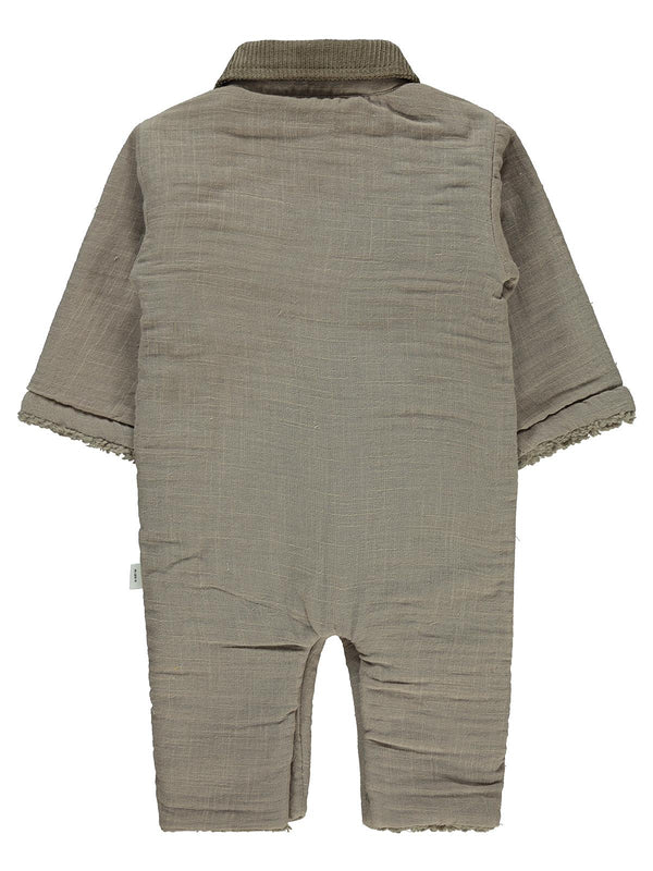 Civil Baby Cep ve Yaka Detaylı 6-18 Ay Astronot - Kahverengi