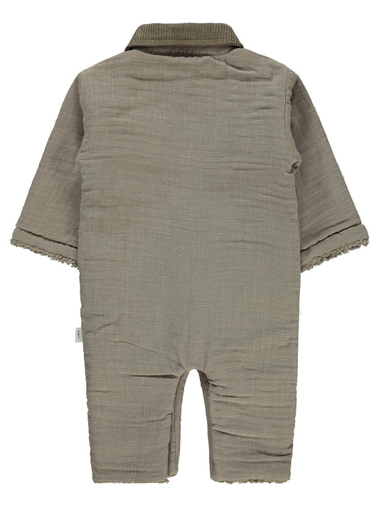Civil Baby Cep ve Yaka Detaylı 6-18 Ay Astronot - Kahve