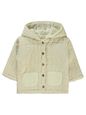 Civil Baby Dalgalı Desen Cepli 6-18 Ay Mont - Ekru