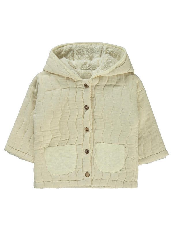 Civil Baby Dalgalı Desen Cepli 6-18 Ay Mont - Ekru