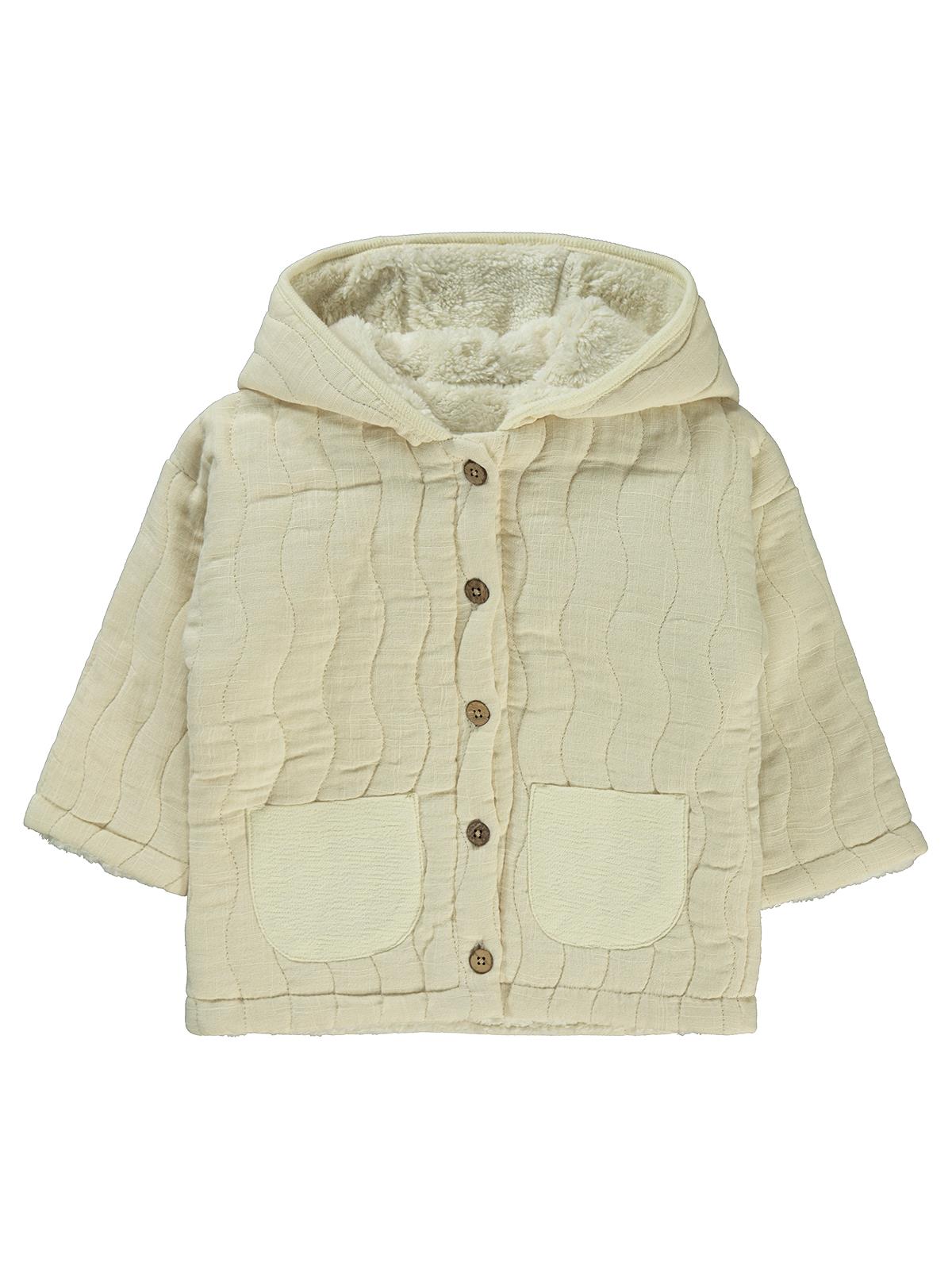 Civil Baby Dalgalı Desen Cepli 6-18 Ay Mont - Ekru