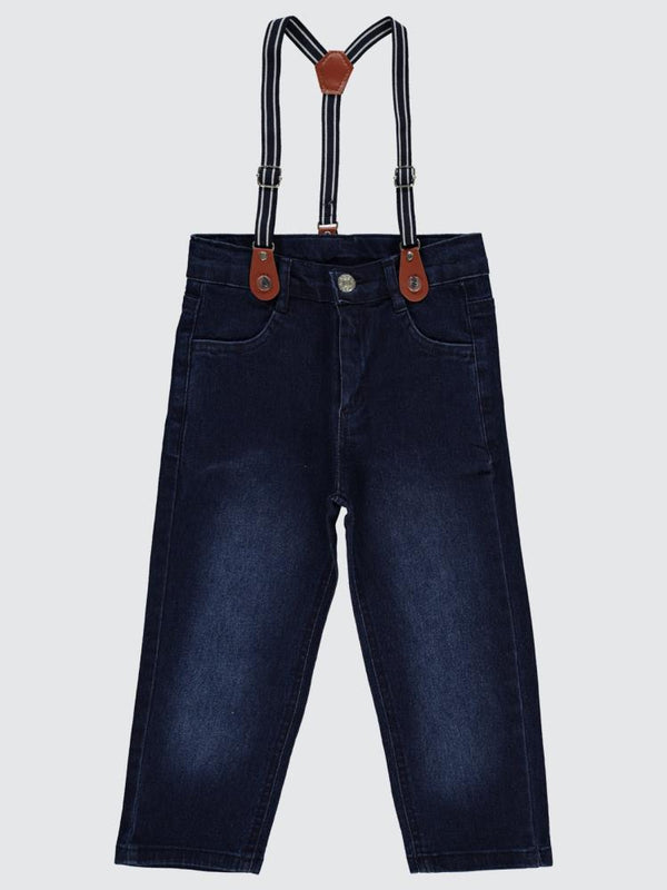 Civil Boys Slopet Askılı 2-5 Yaş Pantolon - Mavi