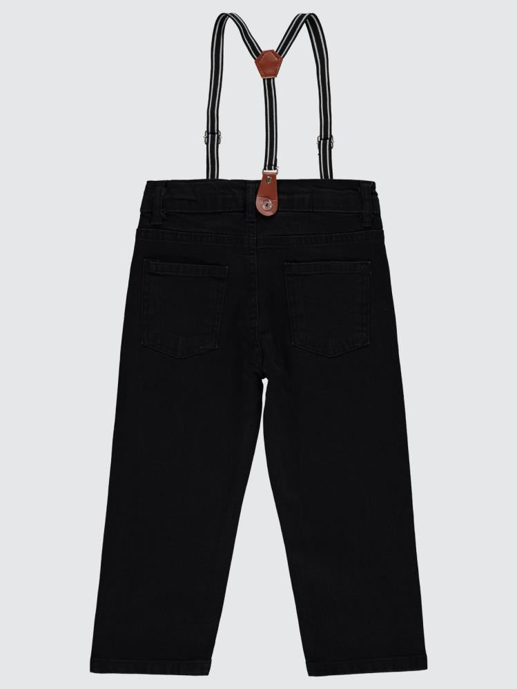 Civil Boys Slopet Askılı 2-5 Yaş Pantolon - Siyah