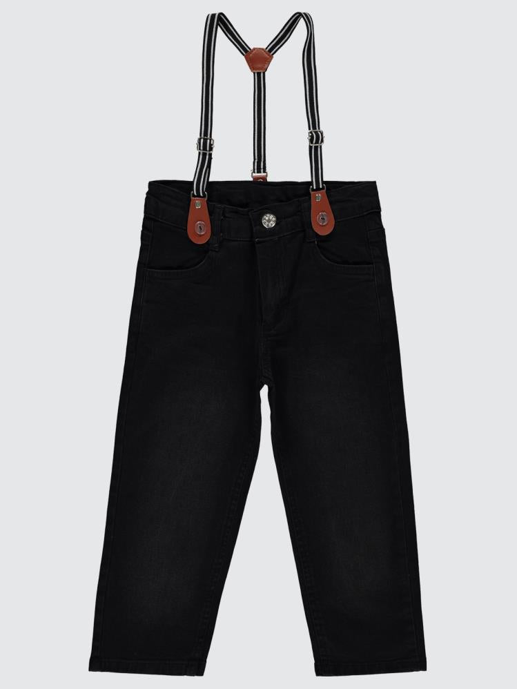 Civil Boys Slopet Askılı 2-5 Yaş Pantolon - Siyah