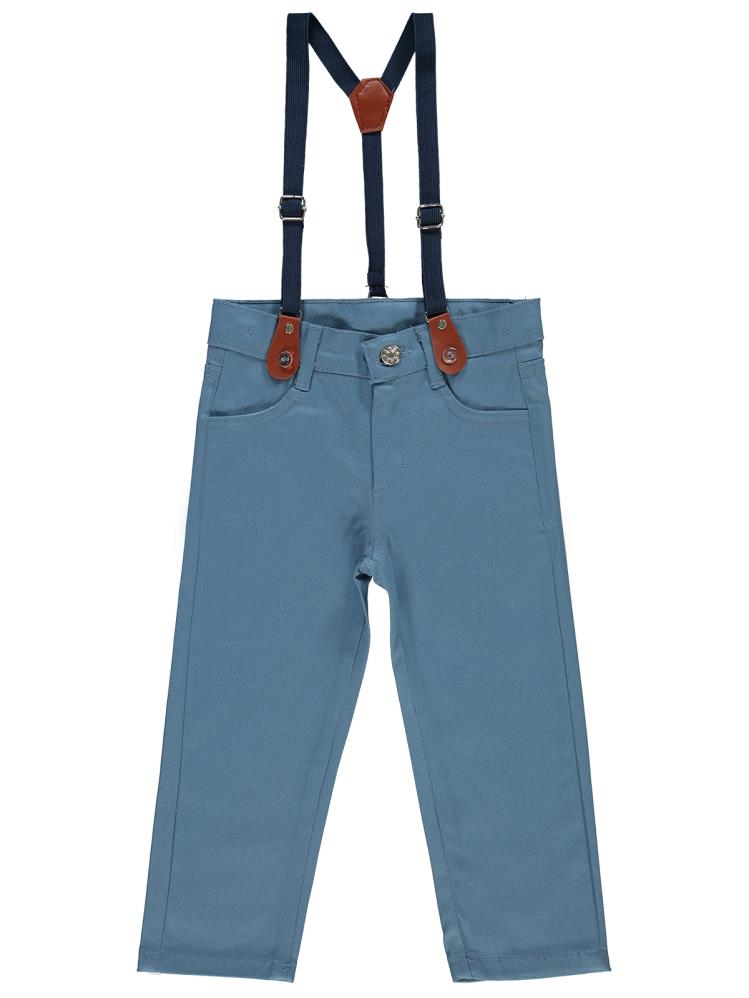 Civil Boys Slopet Askılı 2-5 Yaş Pantolon - Mavi