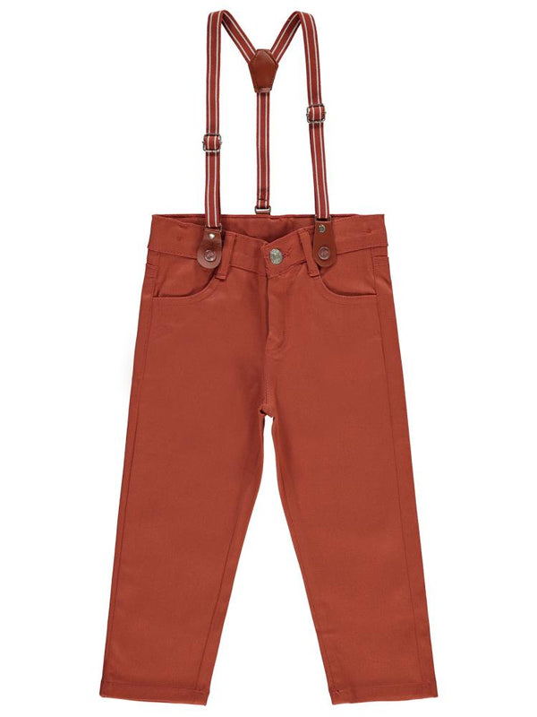 Civil Boys Slopet Askılı 2-5 Yaş Pantolon - Turuncu
