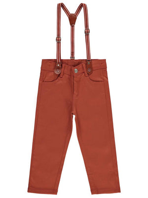 Civil Boys Slopet Askılı 2-5 Yaş Pantolon - Turuncu