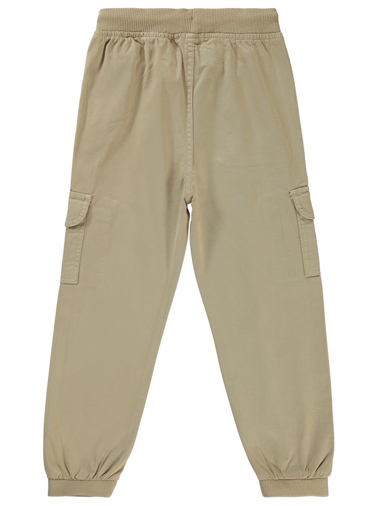 Civil Boys Kargo Cepli Bağcıklı 10-13 Yaş Pantolon - Bej