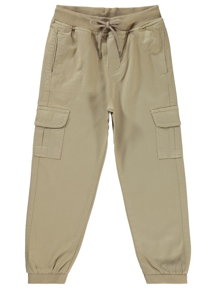 Civil Boys Kargo Cepli Bağcıklı 10-13 Yaş Pantolon - Bej