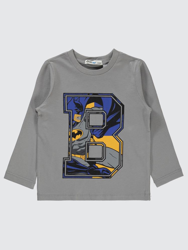 Batman Baskılı 2-5 Yaş Sweatshirt - Gri