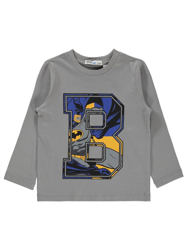 Batman Baskılı 2-5 Yaş Sweatshirt - Gri