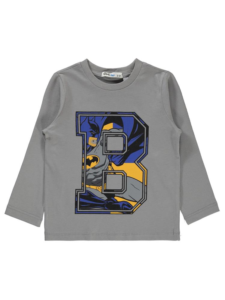Batman Baskılı 2-5 Yaş Sweatshirt - Gri