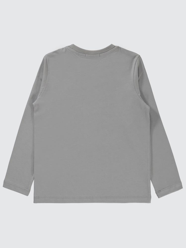 Batman Baskılı 6-9 Yaş Sweatshirt - Gri