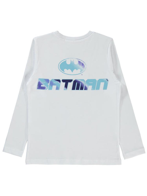 Batman Baskılı 6-9 Yaş Sweatshirt - Beyaz