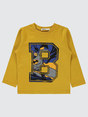 Batman Baskılı 2-5 Yaş Sweatshirt - Hardal