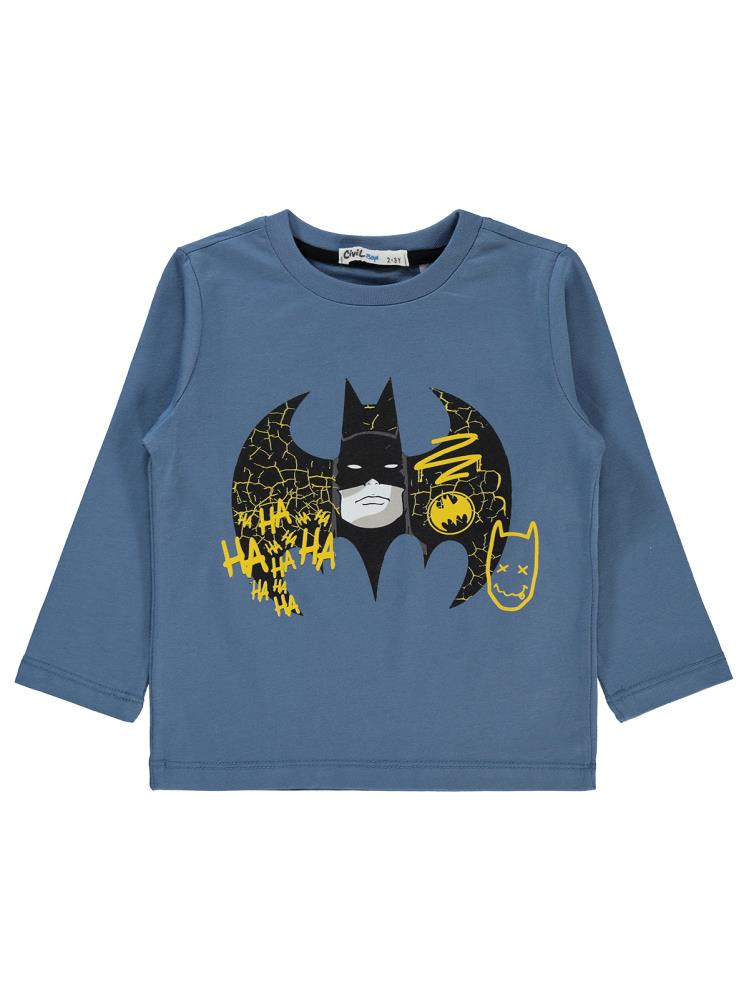 Batman Baskılı 2-5 Yaş Sweatshirt - Mavi