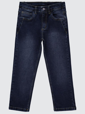 Civil Boys Beş Cep Taşlamalı 10-13 Yaş Pantolon - Mavi