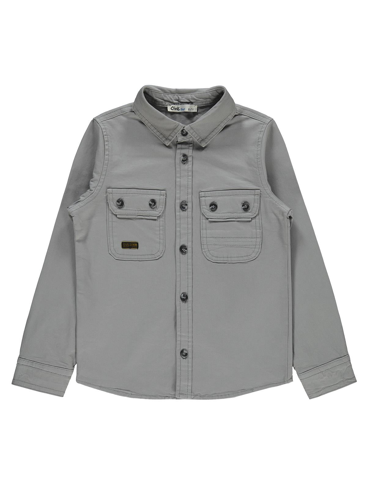 Civil Boys Cebi Armalı 6-9 Yaş Gömlek - Gri