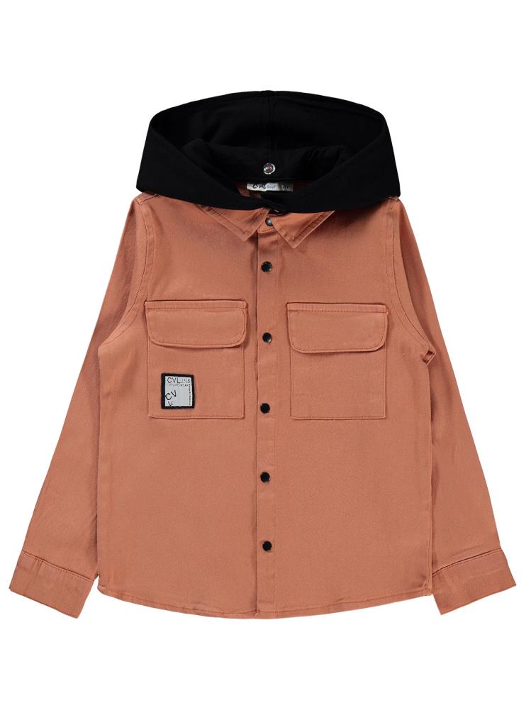 Civil Boys Kapşonlu 10-13 Yaş Gömlek - Turuncu