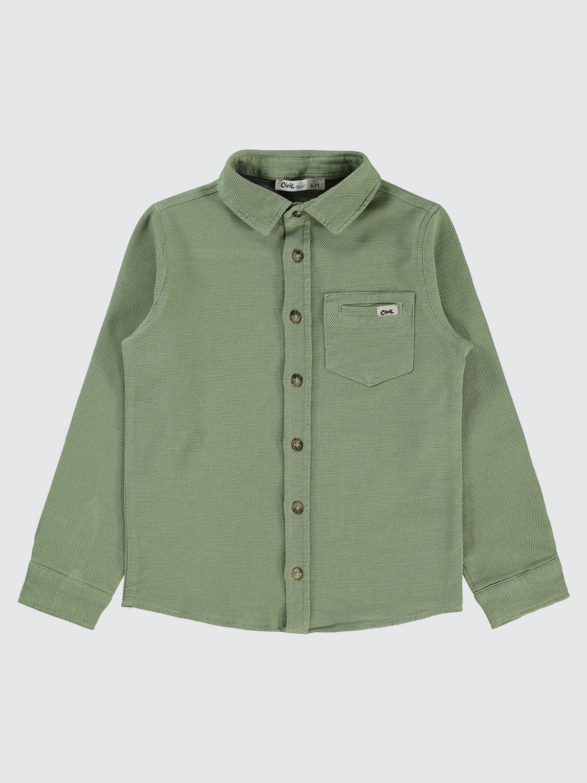 Civil Boys Desıgn Armalı 10-13 Yaş Gömlek - Haki