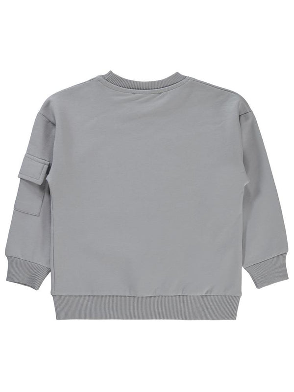 Civil Boys World Baskılı 2-5 Yaş Sweatshirt - Gri