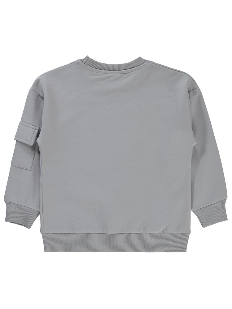 Civil Boys World Baskılı 2-5 Yaş Sweatshirt - Gri