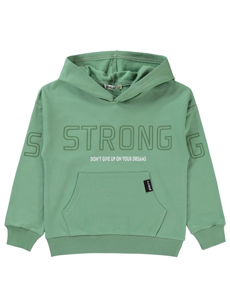 Civil Boys Strong baskılı 10-13 Yaş Sweatshirt - Yeşil
